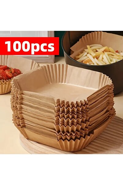 Choice 100pcs 100-Pc Non-Stick Air Fryer Liners - Greaseproof & Parchment Pap...