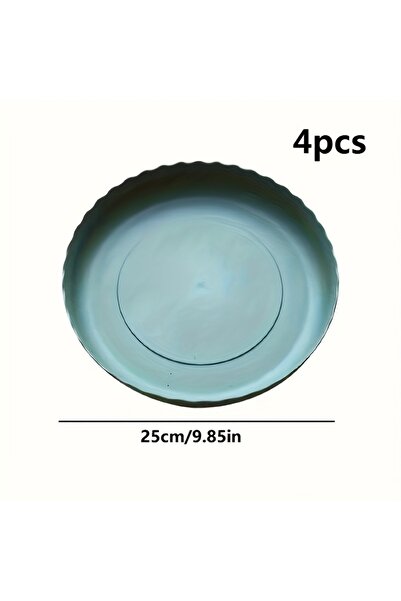 choice2 green 25cm 4 pieces of flower pot trays, resin trays for succulent pl...
