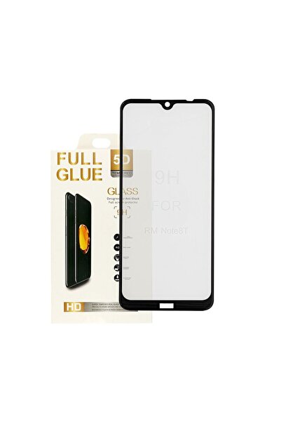 OEM 5D Full Glue 9H Tempered Glass Xiaomi Redmi Note 8T Μαύρο