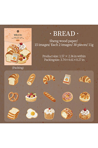Choice4 6 30 Sheets/Bag Cozy Home Decor Themed Embossed Sticker Set for DIY S...