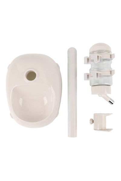 Choice WHITE Bowl Bottle Standing Dispenser Easy To Clean High Stability Dog ...