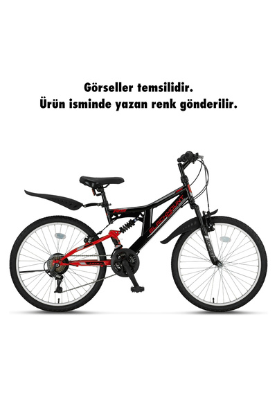 Ümit Bisiklet 2429 Blackmount V 24 İnç 21 Vites Dağ Bislikleti Siyah-Sarı
