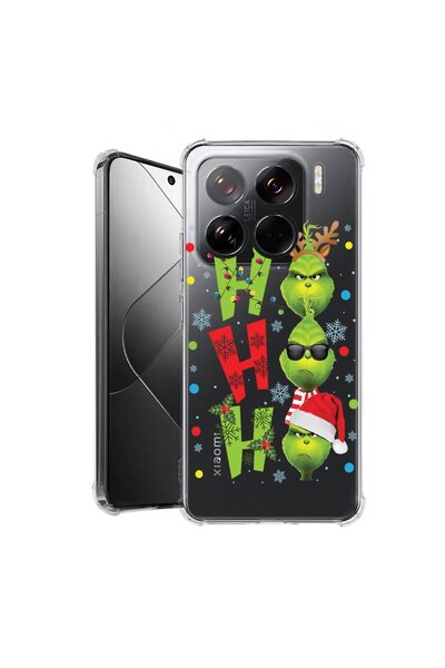 bestcase Калъф за Xiaomi 15, Удароустойчив 1.5ММ, Гринчове - Хо Хо Хо, Защита...