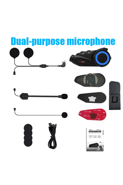 Choice1 M3 1pc MAXTO M3 Motorcycle Helmet Bluetooth Headset Intercom 1000m Wi...