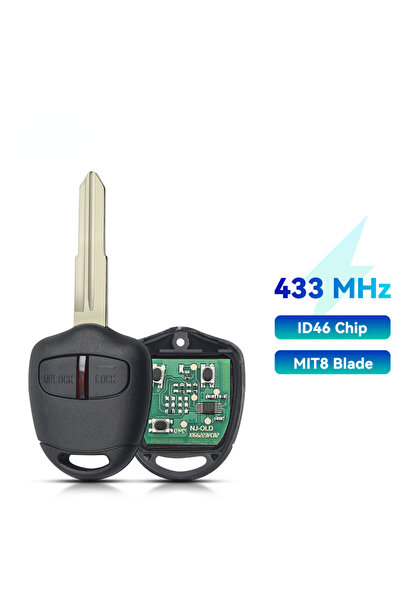 choice2 Model 3 Remote Key KEYYOU 2 Buttons Remote Control key Fob 433Mhz Wit...