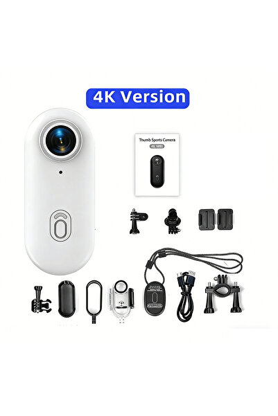 Choice5 64GB Card 4K-White 4K HD Motorcycle Mini Recorder Finger WIFI Action ...