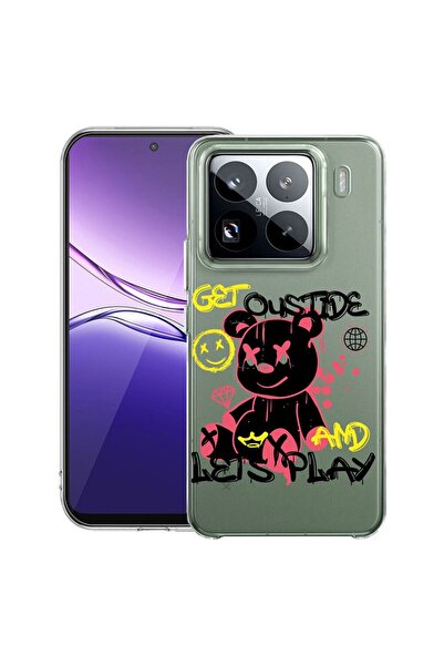 bestcase Прозрачен тънък силиконов калъф, съвместим с Xiaomi 15, Мече, нека и...