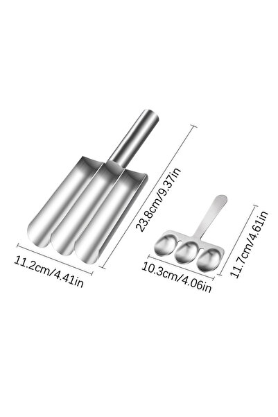 choice2 A4 Meatball Forming Stainless Steel Scoop; Shrimp Slider, Fish Ball, ...