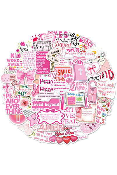 Choice 50pcs 50Pcs Jesus Phrase Sticker Pack-Graffiti with Biblical Motivatio...