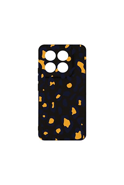 bestcase Премиум силиконов калъф, съвместим с Xiaomi 14 Pro, с леопардов десе...