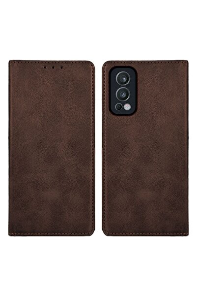 Sonique Θήκη Πορτοφόλι Vintage Magnet Wallet OnePlus Nord 2 5G Καφέ