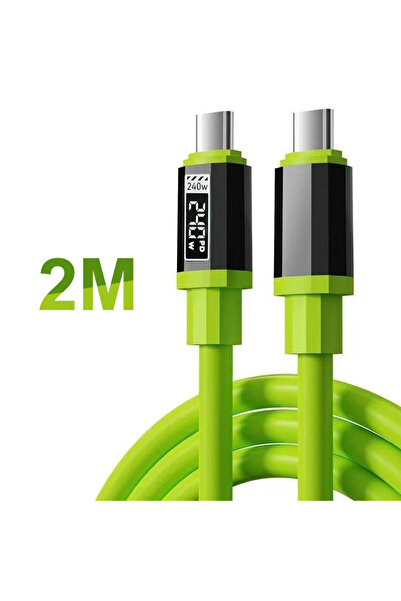 Choice كابل USB C بطول 2 متر وقوة 240 واط مع شاشة عرض للطاقة، شاحن سريع للهوا...