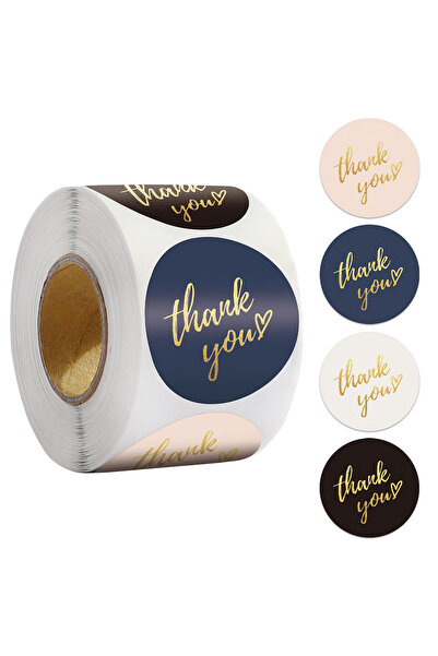 Choice 500pcs 50-500pcs 1inch Blue Thank You Stickers For Envelope Sealing La...