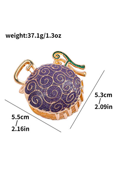Choice CSO1061 1pc Purple Devil Fruit Alloy Hair Claw Clip Decorative Practic...