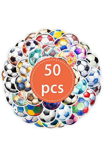 Choice 50 قطعة ملصقات كرة القدم TZ-457، ملصقات رياضية تحفيزية مقاومة للماء لل...