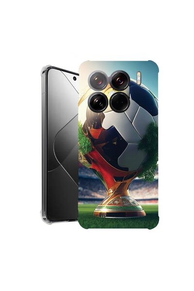 bestcase ¬Æ Husa pentru Xiaomi 15 Pro, Anti Shock 1.5MM, Football Cup Trophy,...