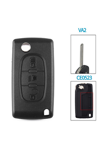 Choice1 موديل 6 KEYYOU 10 قطع غطاء مفتاح سيارة بـ 2/3 أزرار لسيارات بيجو 207 ...