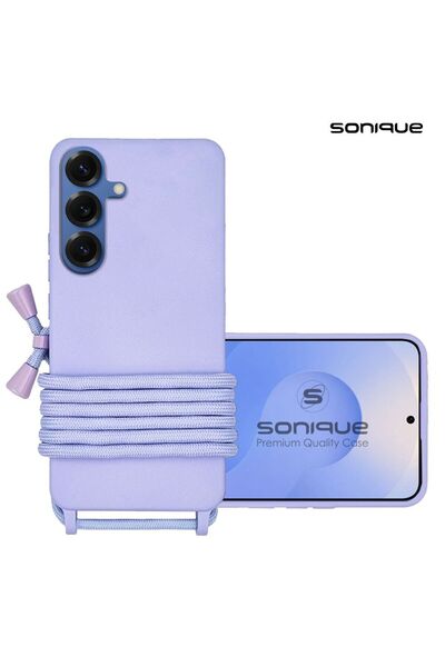 Sonique Θήκη Σιλικόνης με Κορδόνι CarryHang Samsung Galaxy S25 Plus Λιλά