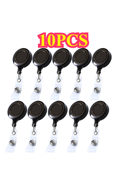 Choice1 black 2D 10pcs Transparent Retractable Badge Holder • Suitable for Nu...