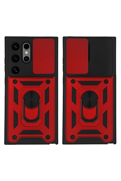 Sonique Θήκη Ring Armor CamPro για Samsung Galaxy S24 Ultra Κόκκινο