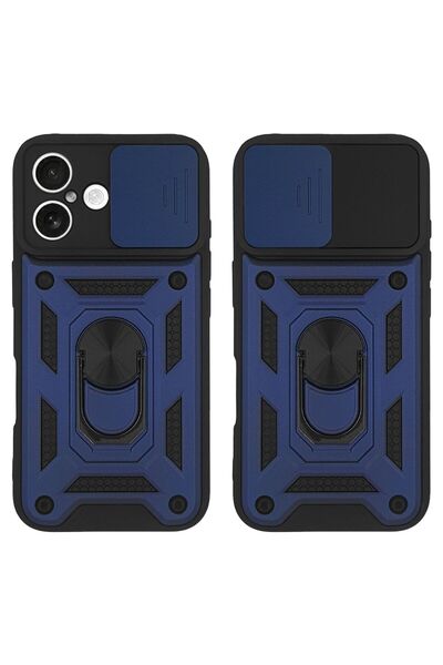 Sonique Θήκη Ring Armor CamPro για Apple iPhone 16 Plus Μπλέ
