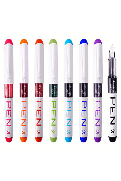 Choice17 EF-8 colors 0.5mm F /0.38mm EF Extra Fine Nib Disposable Classic Fou...