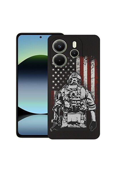 bestcase ¬Æ Husa pentru Xiaomi Redmi Note 14, American Soldier, Slim Silicon ...
