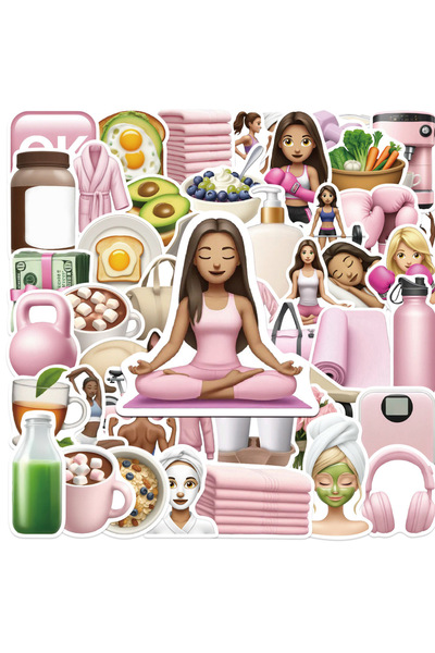 Choice 50PCS 50PCS Fitness GYM Girl Stickers Cartoon Graffiti Decals Toys Cre...