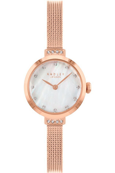 Radley Γυναικείο ρολόι μπαταρίας 24 χιλιοστών με μεταλλικό μπρασελέ σε ροζ χρυσό