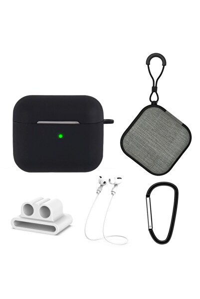 Sonique Σετ 5 σε 1 Soft Touch για AirPods 3 Μαύρο