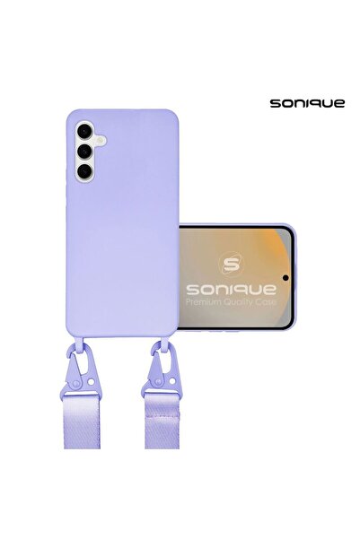 Sonique Θήκη Σιλικόνης με Strap CarryHang Samsung Galaxy S24 FE Λιλά