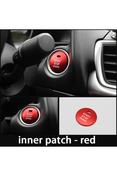 Choice3 inner patch-red Ignition Switch Decoration Patch Trim Ring Metal Car ...