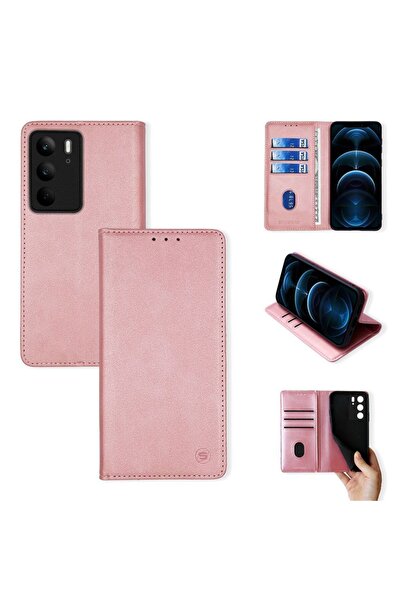 Sonique Θήκη Πορτοφόλι Vintage Magnet Wallet Realme C75 4G Ροζ Χρυσό