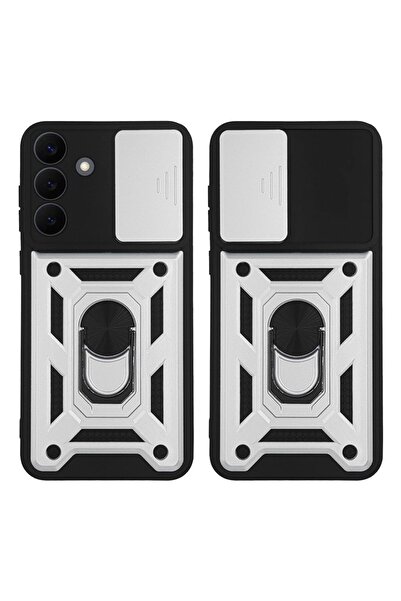 Sonique Θήκη Ring Armor CamPro για Samsung Galaxy S26 Plus Ασημί