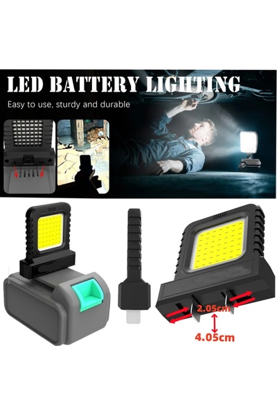 Choice Black High Luminosity Cordless LED Work Light Universal for Makita Mil...