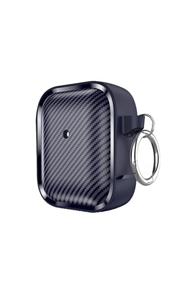 Sonique Θήκη Σιλικόνης Carbon Brushed για AirPods 1/2 Μπλε Σκούρο
