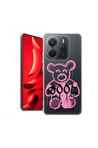 bestcase Калъф за Xiaomi Redmi Note 14 5G, Удароустойчив 1.5ММ, Мече Теди, Ст...