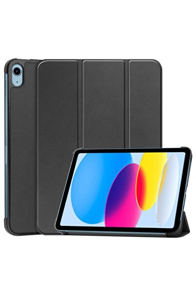 CoreParts Husă rigidă tip carte cu trei pliuri și roți - Negru pentru Apple i...