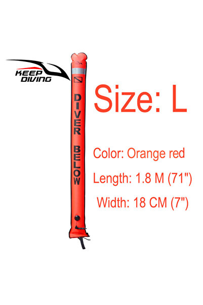 Choice7 1.8M OrangeRed 1Pcs 1.2M/1.5M/1.8M Professional High Quality Scuba Di...