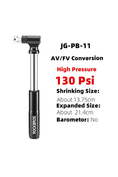 Choice مضخة هواء صغيرة محمولة للدراجات ROCKBROS JG-PB-11 بقوة 130PSI من ROCKB...