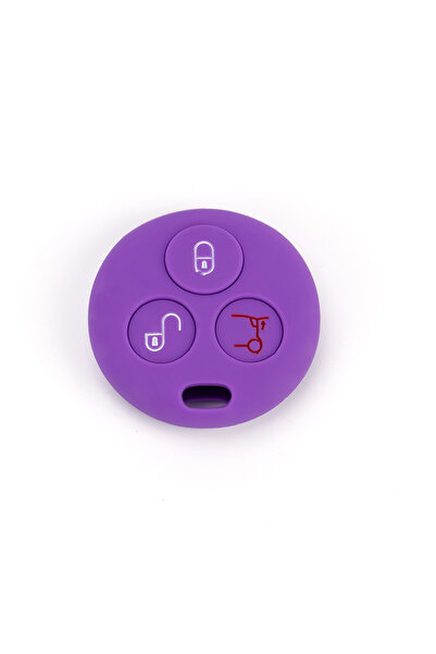 Choice4 Purple 3 Buttons Silicone Remote Key Shell Fob Car Case For Mercedes ...