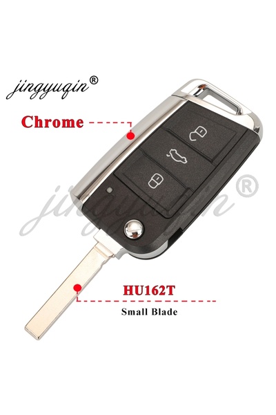 Choice3 Side Chrome Hu162t jingyuqin 5GD959752A 5GD959752B Flip Remote Key MQ...