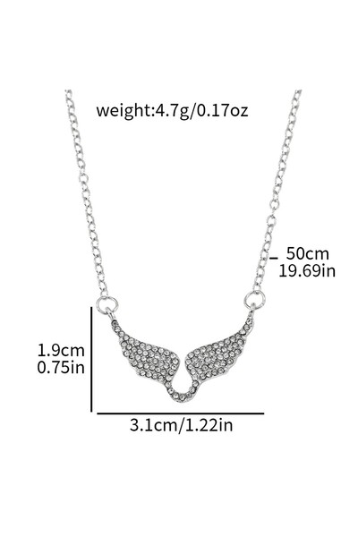 Choice1 XL3484 Minimalist Angel Wing Necklace, Delicate Gold or Silver Plated...