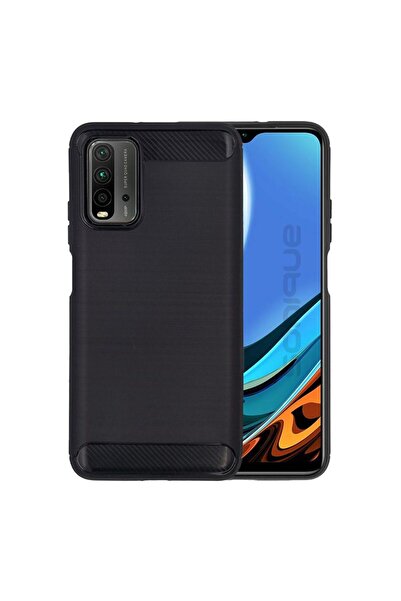 Sonique Θήκη Σιλικόνης Carbon Brushed Xiaomi Redmi 9T Μαύρο