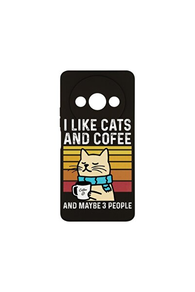 bestcase Λεπτή Θήκη Σιλικόνης για Xiaomi Redmi A3, Γάτες και Καφές, 1788878 B...