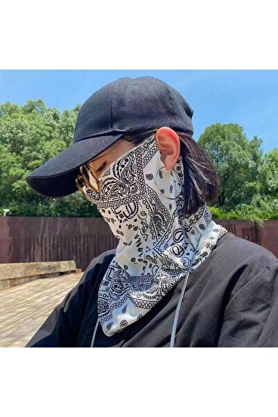 Choice white Fashion Punk Sunscreen Mask for Men Women Summer Face Neck UV Pr...