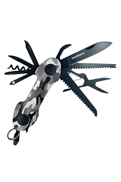 Munkees Unisex Renkli Pocket Knife Camou Anahtarlık 2579