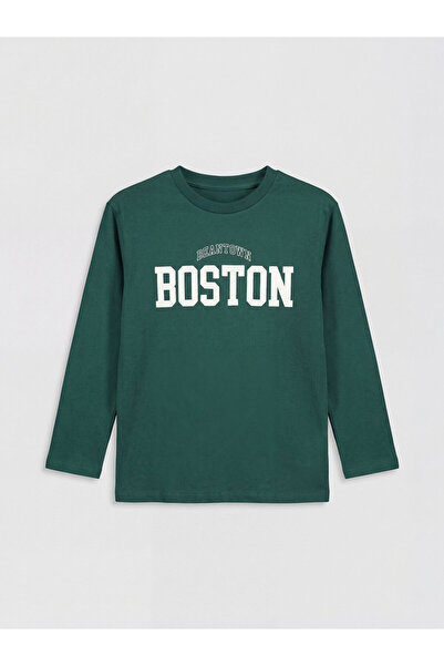 LC Waikiki Tricou pentru băieți, croială standard, cu imprimeu Boston