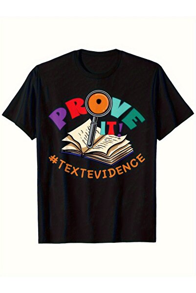 yiou trendy clothing تي شيرت رجالي مطبوع عليه عبارة "Proof It Has Written Evi...
