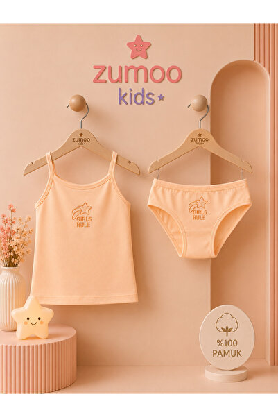 ZUMOO Children's 100% Cotton Flexible Undershirt-Panties Set